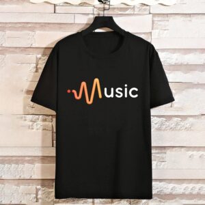 تيشرت رجالي نص كم حوض قطن  - اسود