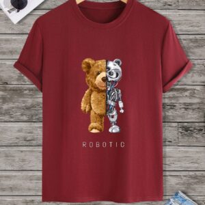 تيشرت رجالي نص كم حوض قطن  - نبيتي