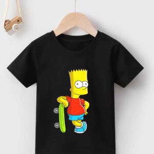 تيشرت اطفال مطبوع - اسود