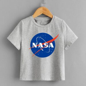 تيشرت اطفال مطبوع - رصاصي