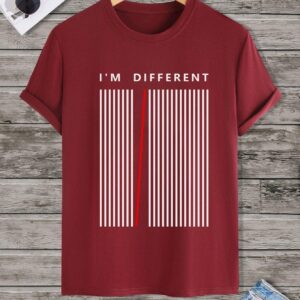 تيشرت رجالي نص كم حوض قطن  - نبيتي