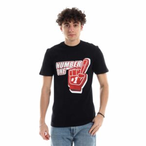 تيشرت رجالي نص كم حوض قطن  - اسود