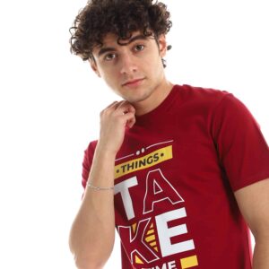 تيشرت رجالي نص كم حوض قطن - نبيتي