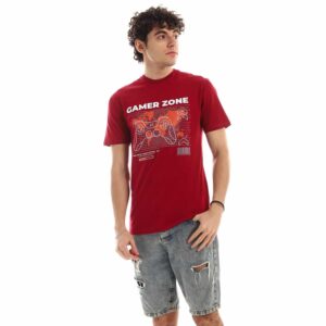 تيشرت رجالي نص كم حوض قطن - نبيتي