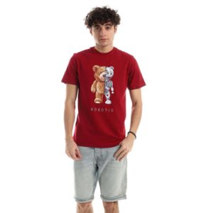 تيشرت رجالي نص كم حوض قطن - نبيتي