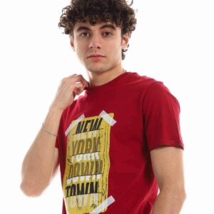 تيشرت رجالي نص كم حوض قطن - نبيتي