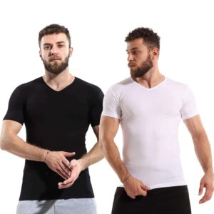 ٢ نص كم رقبه علي شكل سبعه قطن استريتش رجالي