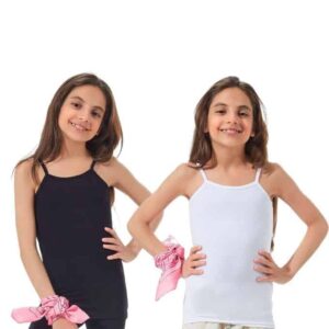 مجموعه من 2 فانله حماله قطن مريح بناتي