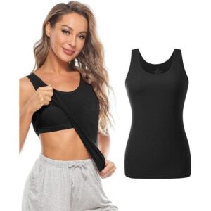 توب حريمي عريض مع حمالة صدر داخليه -اسود