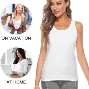 توب حريمي عريض مع حمالة صدر داخليه-ابيض