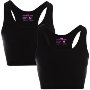 براحريمي غير مبطنه قطن استريتش تغطيه كامله -اسود 2