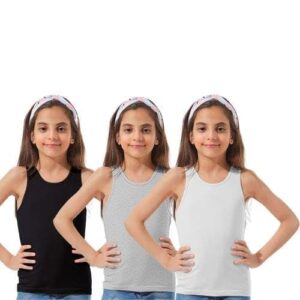 مجموعه من 3 فانله حماله عريضه قطن مريح بنات