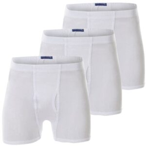 مجموعة من (3) شورت 100% قطن - أبيض
