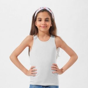 فانله حماله عريضه قطن مريح بنات-ابيض