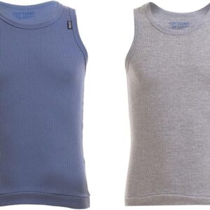 2 فانله حمالات مضلعه قطونيل اطفال