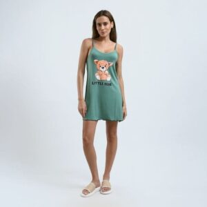 كاش مايو قصير من القطن حماله رفيعه -مطبوع-اخضر