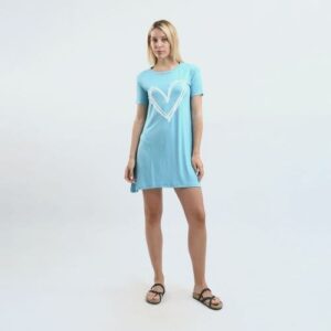 نايت شيرت قطن نص كم استريتش بطبعه -بيبي بلو