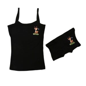 طقم مسيري بناتي حماله و هوت شورت اسود