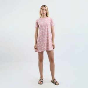 نايت شيرت قطن نص كم استريتش مطبوع -كشمير