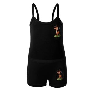 طقم مسيري بناتي حماله و هوت شورت اسود